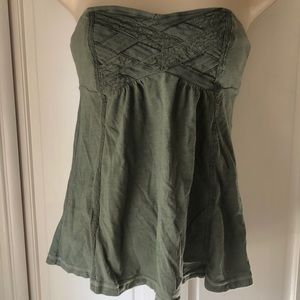 AEO Strapless Empire Waist Tube Top w/ Lace Detail